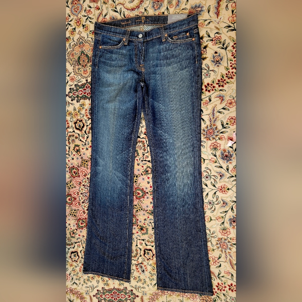 7 for All Man Kind Distressed Bootleg Jeans Size 30ish